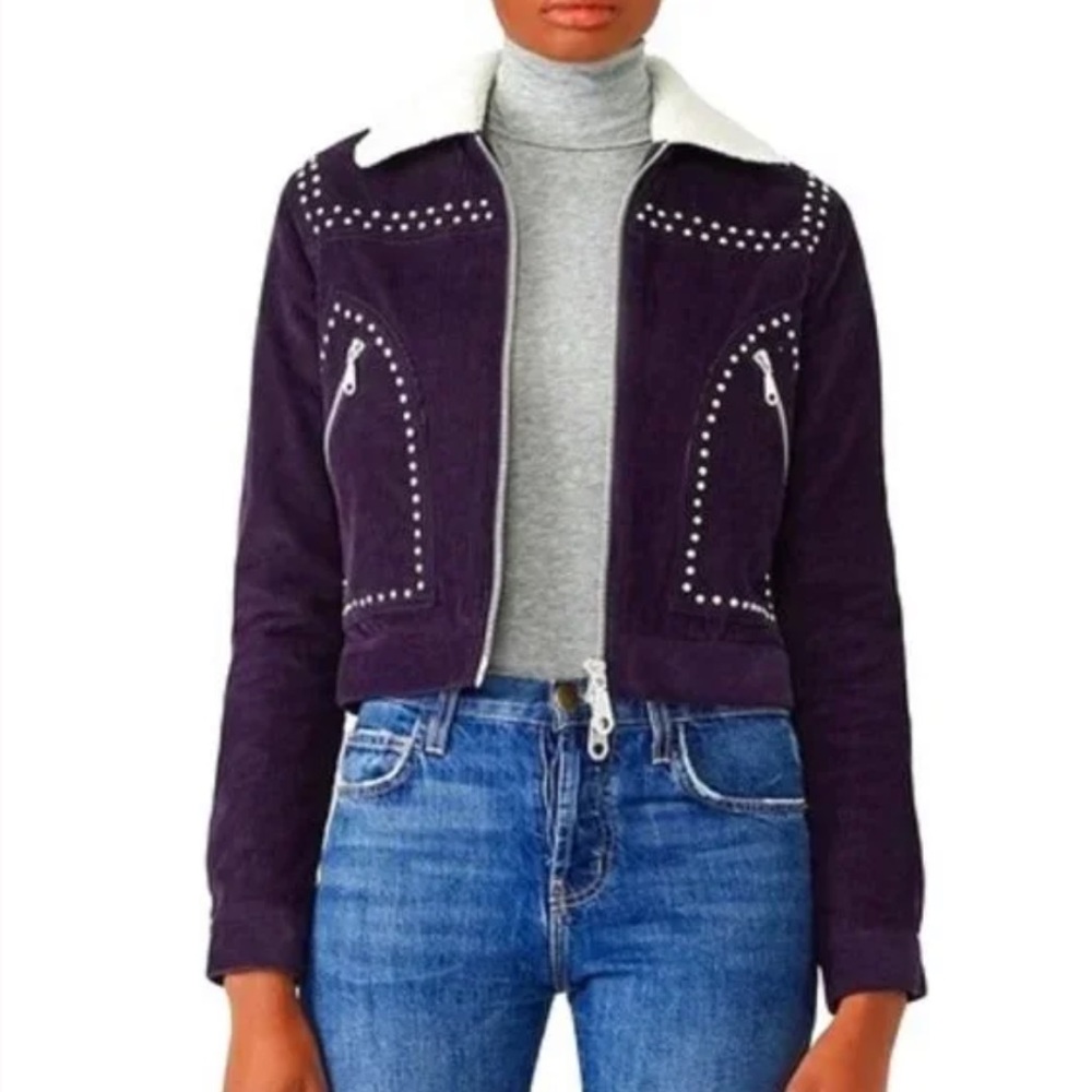 Rebecca Minkoff navy corduroy Koshova jacket